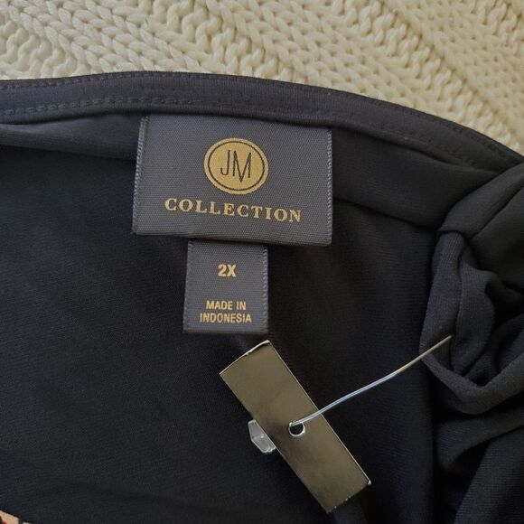 JM Collection Printed Slit-Sleeve Blouse sz 2x - Picture 9 of 11